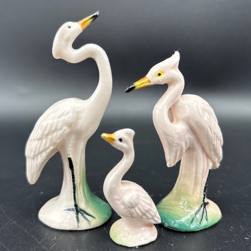 Vtg miniature pink crane egret - vtg,