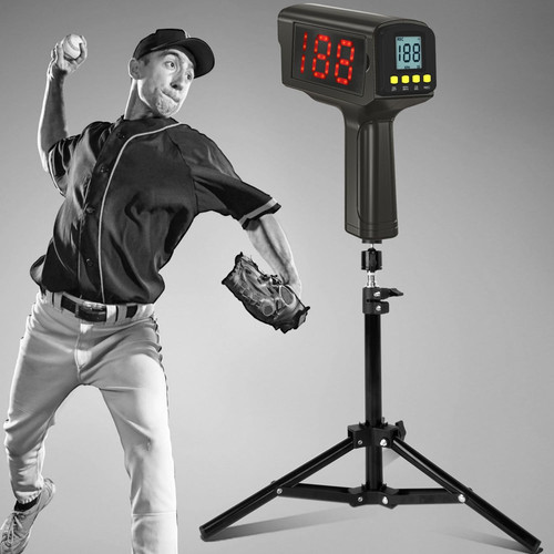 Baseball radar gun with - baseball,