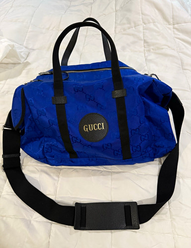 Gucci blue black monogram - gucci, blue/black