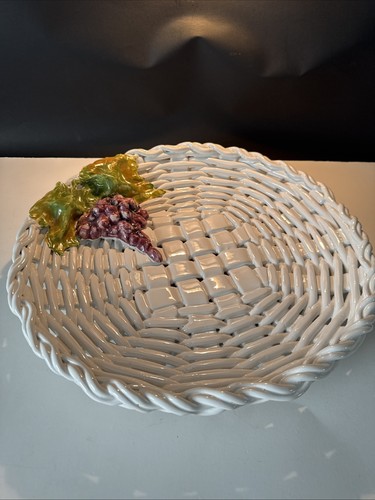 Italian ceramiche basket - ceramiche,