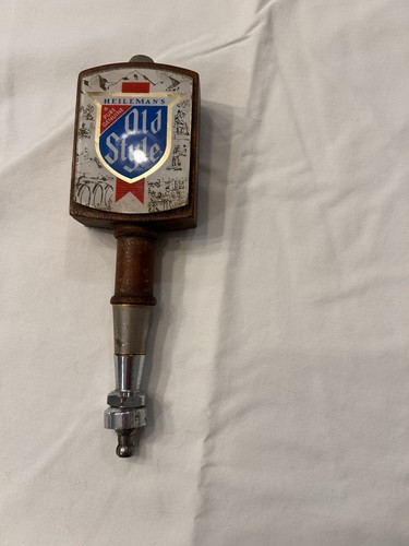 Vintage wooden heileman old - vintage,