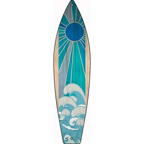 Blue sun and waves - and,