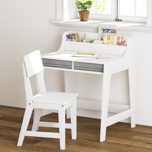 Wooden desk and chair - chair, with