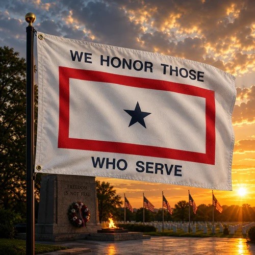 Blue star service - service, flag