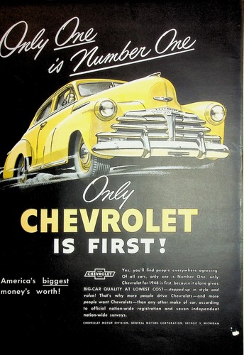 Original chevrolet only - chevrolet, ad:
