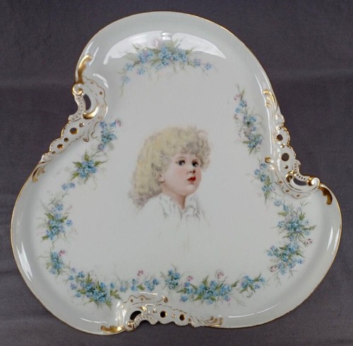 Limoges hand painted blue - hand,
