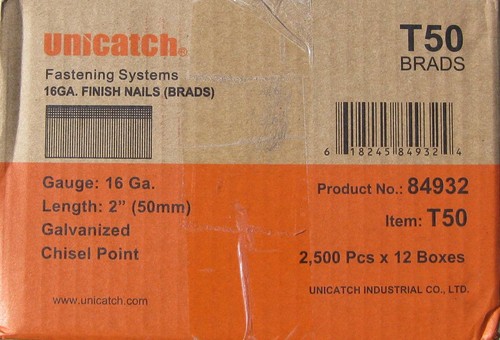 Gauge finish brad nails - gauge,
