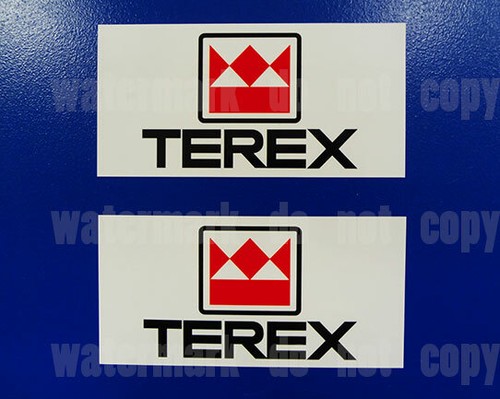 Terex white stickers decals - terex,