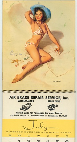 Gil elvgren art 1963 - 1963, brown