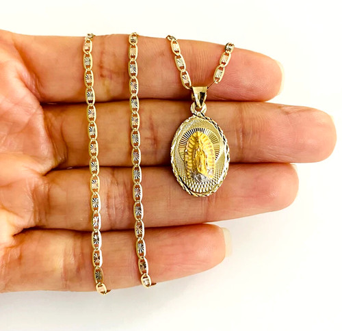 14k solid gold virgin - gold,