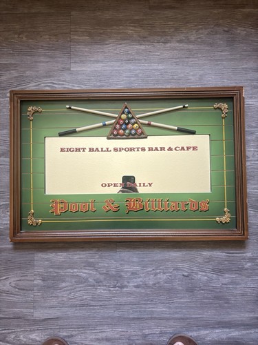 Pool billiards sign x - &,