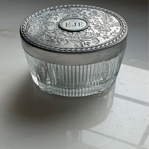 Vintage avon glass vanity jar - avon,