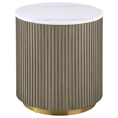 Coaster jason round - round, white