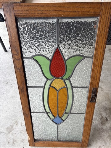 Antique stained leaded glass - stained,