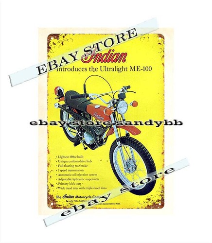 1974 indian 100 motorcycle - me-100,
