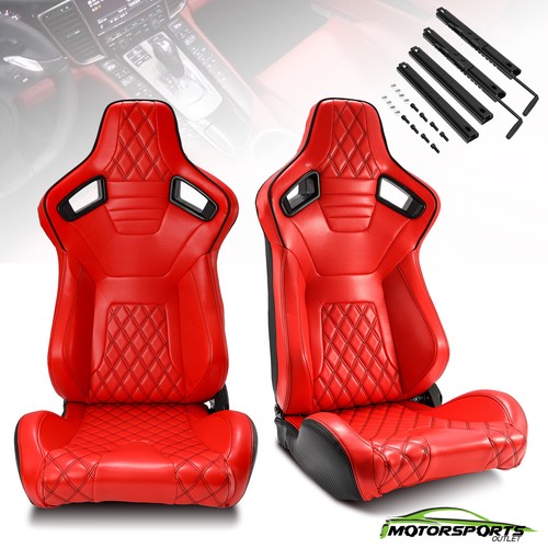 Red leather rear - leather, black