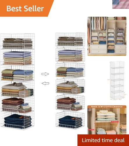 Tier stackable closet - 6-tier,