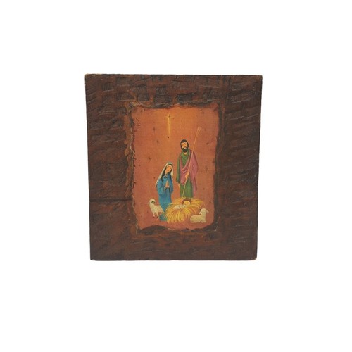 Vtg handmade carved wood mary - vtg,
