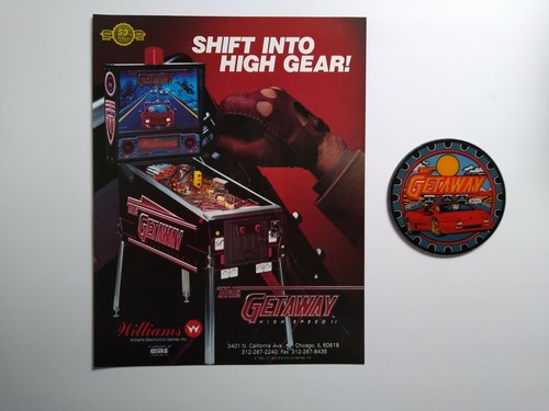 The getaway pinball flyer - the,