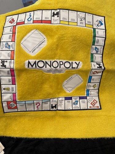 Vintage monopoly rug yellow - vintage,