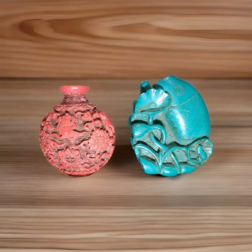 Lot hand carved snuff - lot,