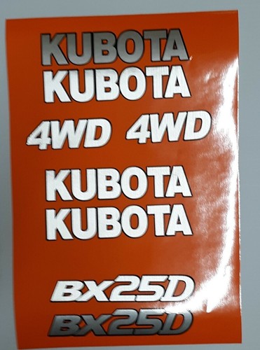 Kubota decals backhoe - kubota,