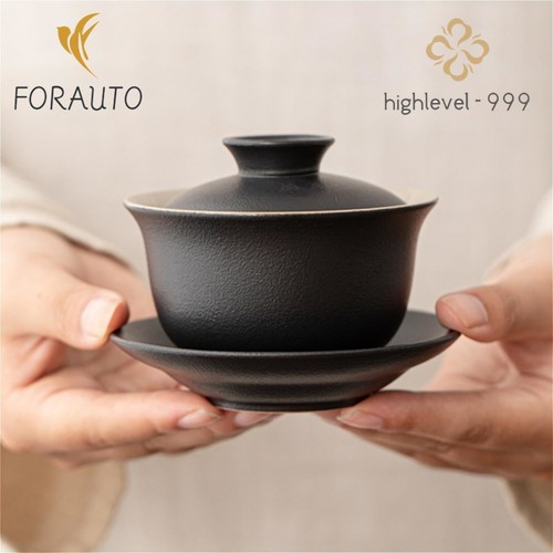Ceramic frosted gaiwan tea - ceramic,