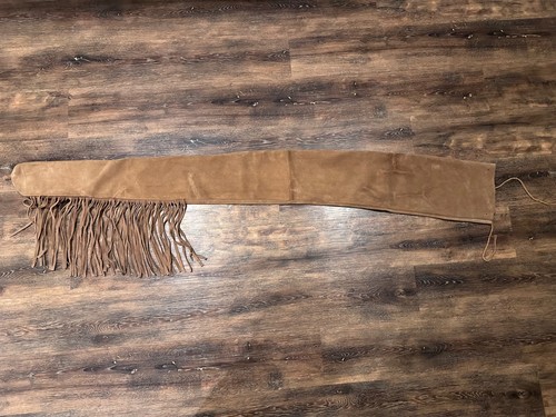 Fringe leather suede - 52”, gun