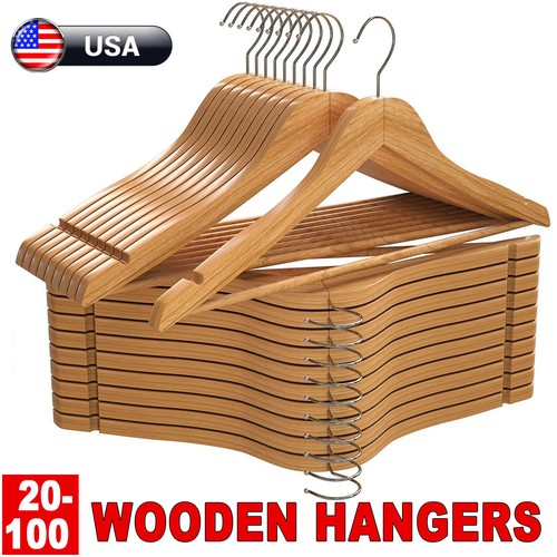 Wooden hangers pack 60 - pack, of