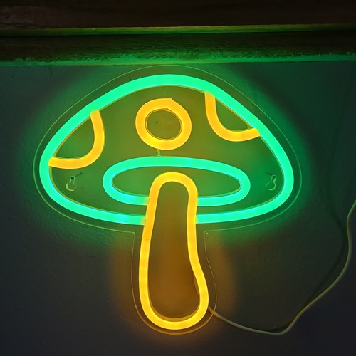 Mushroom neon sign - mushroom, decor