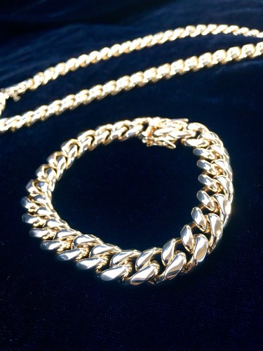 18k gold 12mm - miami, cuban
