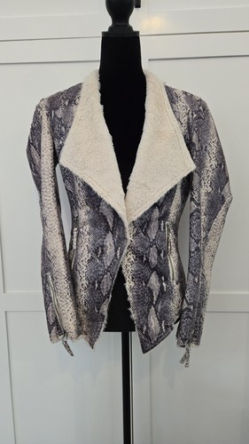 Bebe snakeskin moto jacket - bebe,