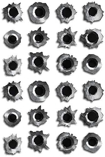 Bullet hole sticker - 4"x8",