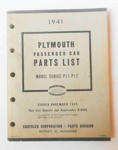 1941 plymouth car - 1941, book