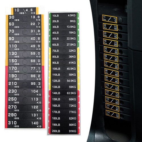 Weight stack number - weight,