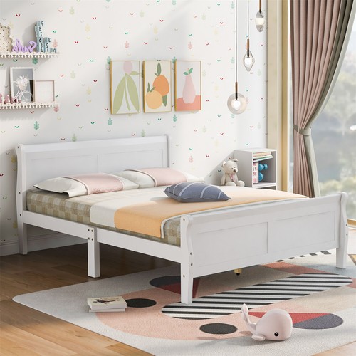 Full size bed - size, wood