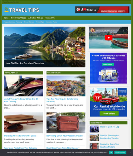 Travel tips website business - travel,