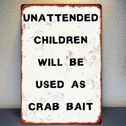 Vintage metal sign funny - vintage, crab