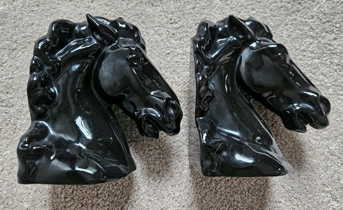 Pair vintage ceramic black - pair,