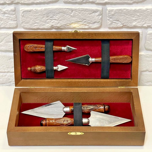Handmade piece carving knife - 5-piece,