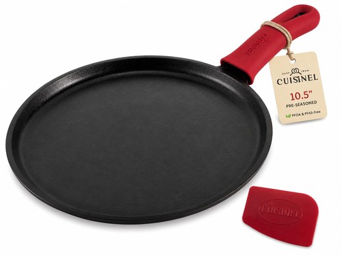Cast iron round griddle - cast,