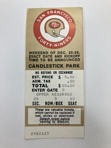 1971 ticket conference playoff - ticket,