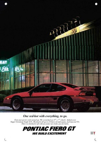 1986 pontiac fiero red - fiero, gt
