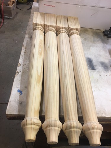 Four table legs wood - 35",