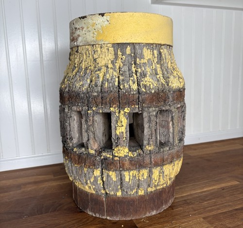 Antique yellow wooden wagon - antique,