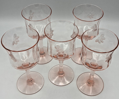 Set vintage pink depression - vintage,