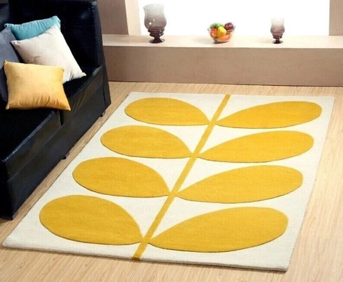 Floral gold modern hand - gold, hand-tufted