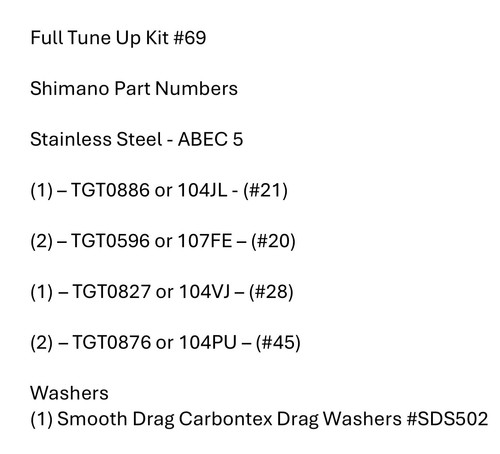 Tune kit shimano - up,