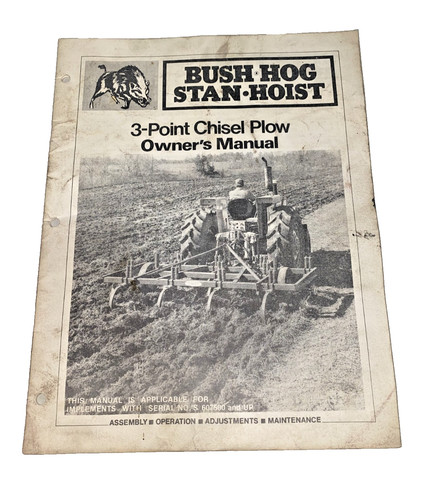 Used owners manual for - for, bush