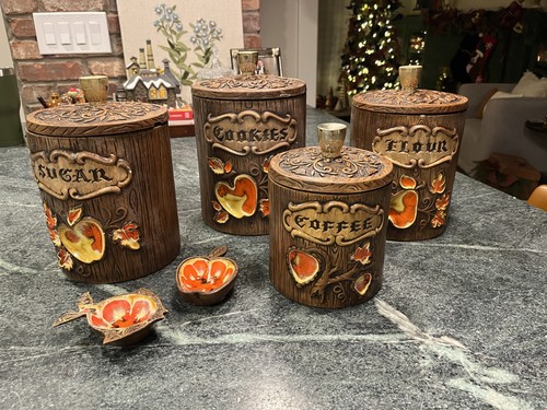 Vtg treasure craft canister - ,